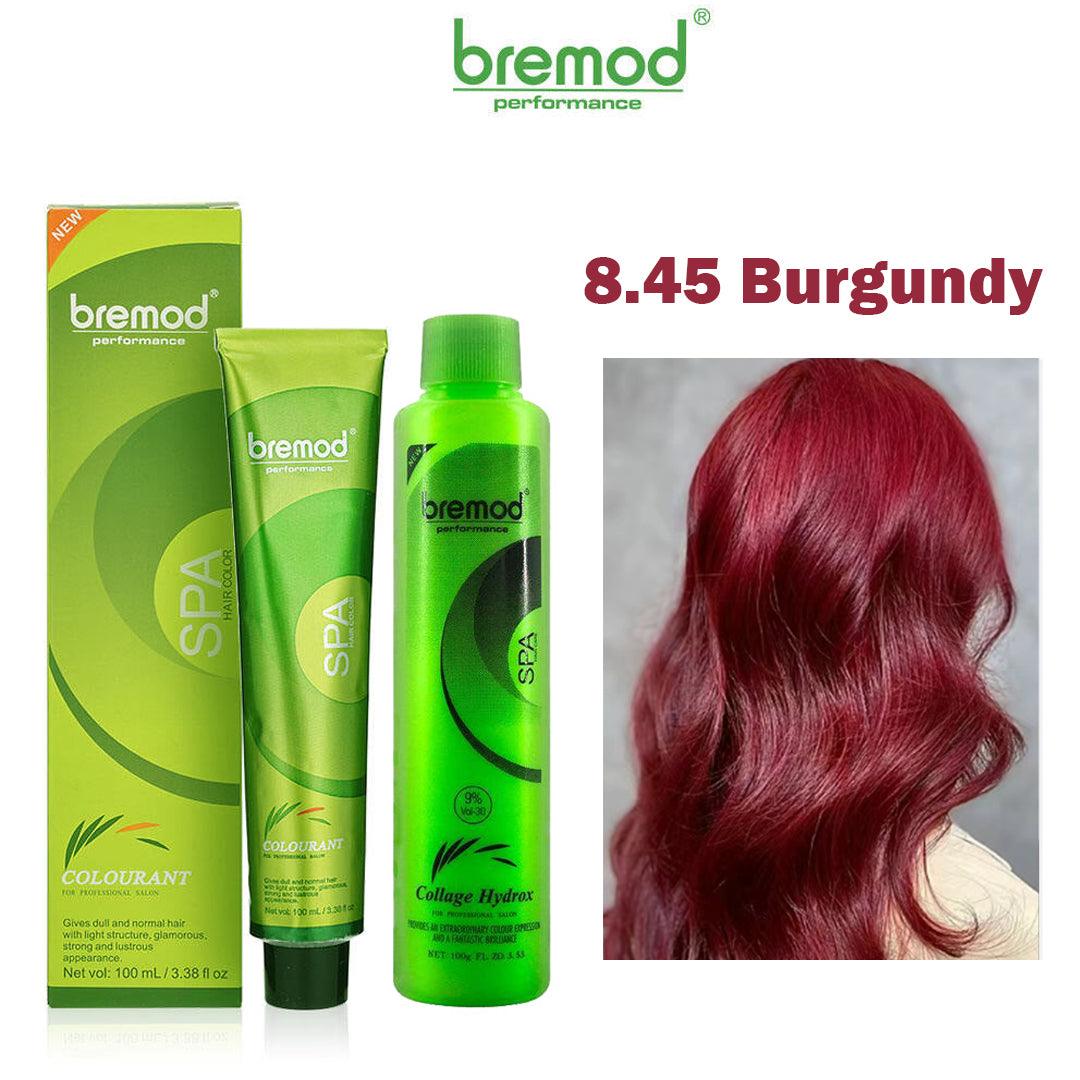 Bremod Performance 8.45 Burgundy Hair Color With Oxidizer - 100ml+100g