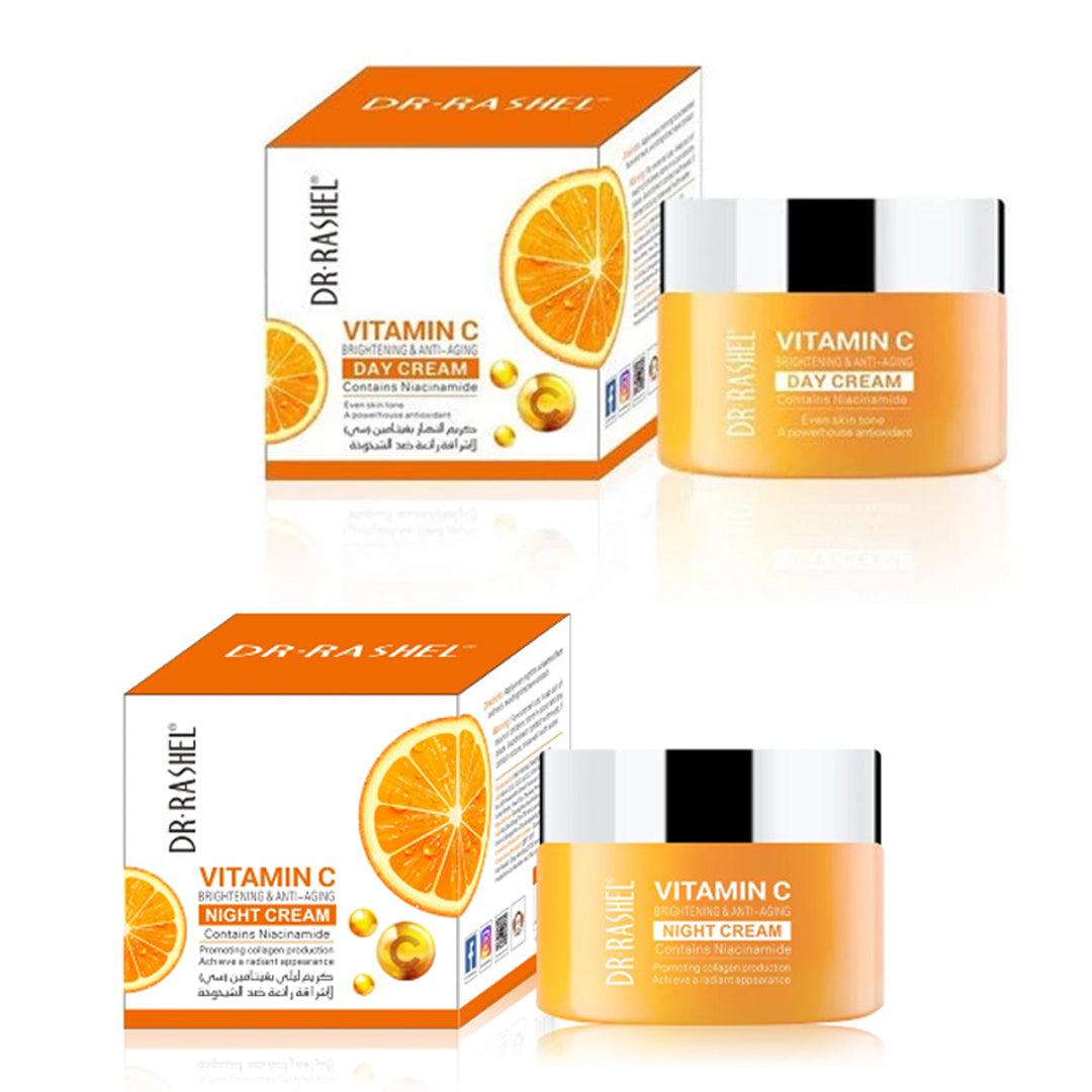 Dr.Rashel Vitamin C Brightening & Anti-Aging Day + Night Cream - 50g×2Pcs (Offer)