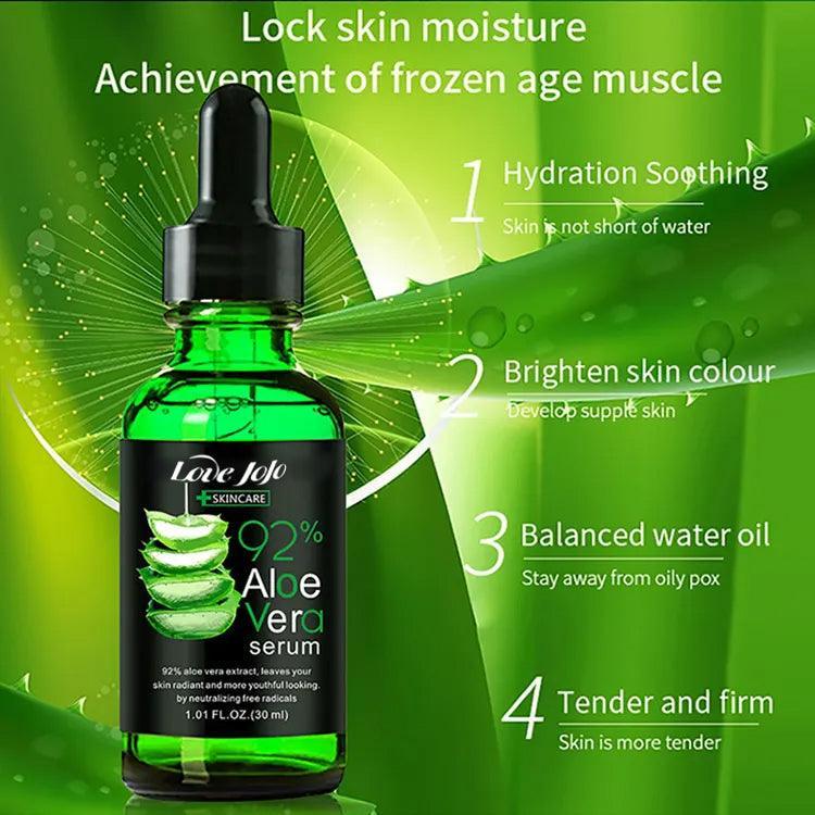 Love JoJo Skin Care Aloe Vera Serum (Black) - 30ml × 2Pcs (Offer)