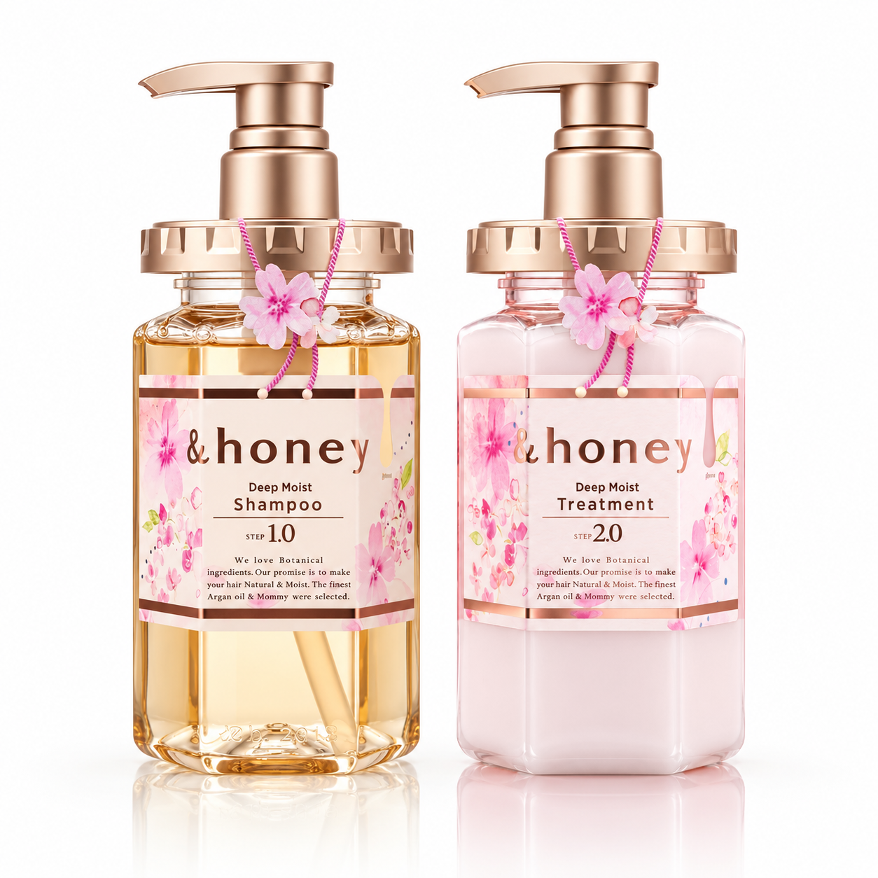 ViCREA & Honey Deep Moist Shampoo 1.0 + Treatment 2.0 Set (Japan)