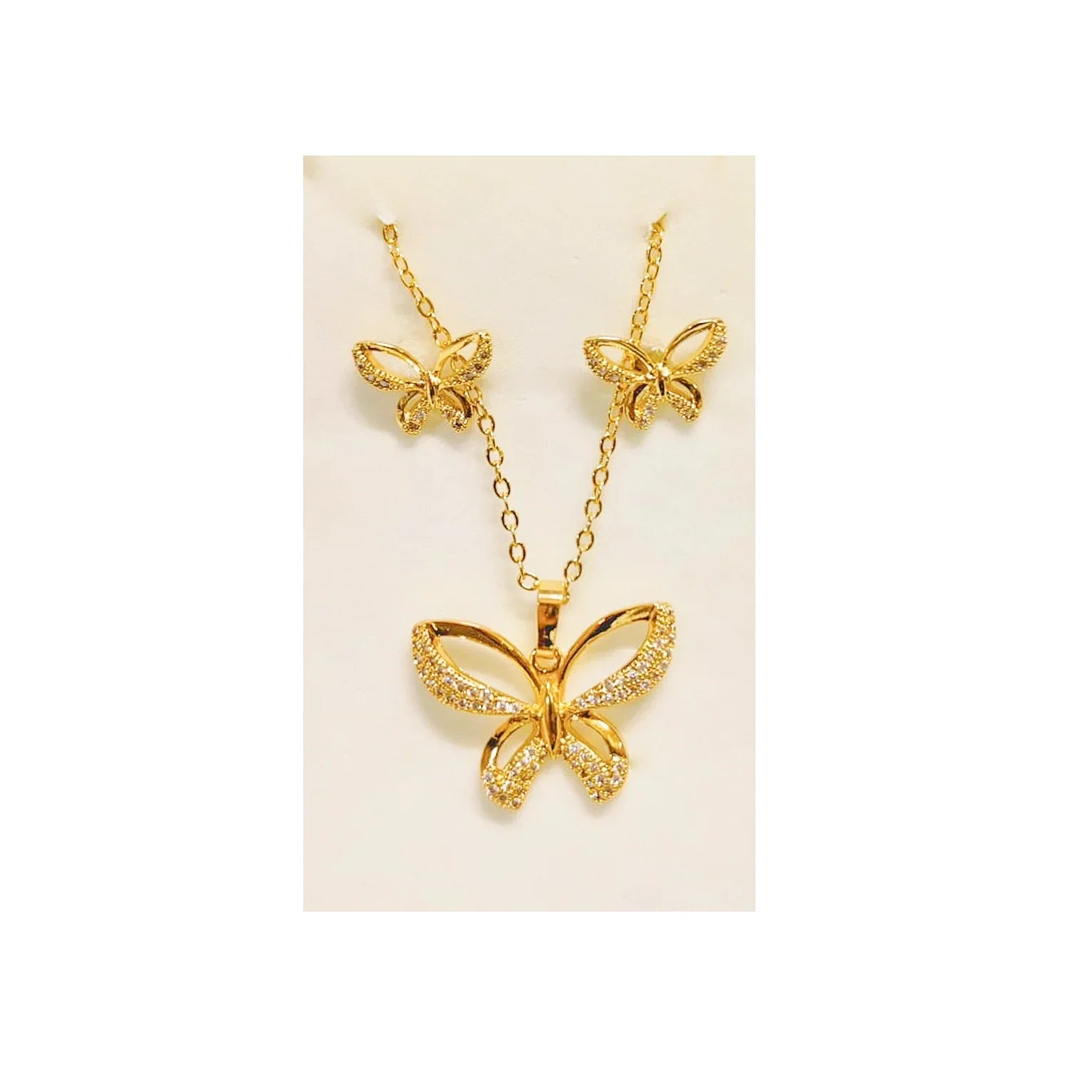 Korean Style Golden Stainless Steel Jewelry Set - FJ4229