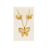 Korean Style Golden Stainless Steel Jewelry Set - FJ4229