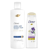 Dove Amino Acid Intensive Repair + Lavender Thickness Shampoo - 400ml+180ml