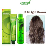 Bremod Performance 5.0 Light Brown Hair Color With Oxidizer - 100ml+100g