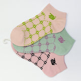 Soft Elastic Ankle Socks - 3 Pairs B-202-9