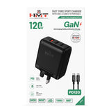 HMT 120W Fast Three Port Charger - PD120