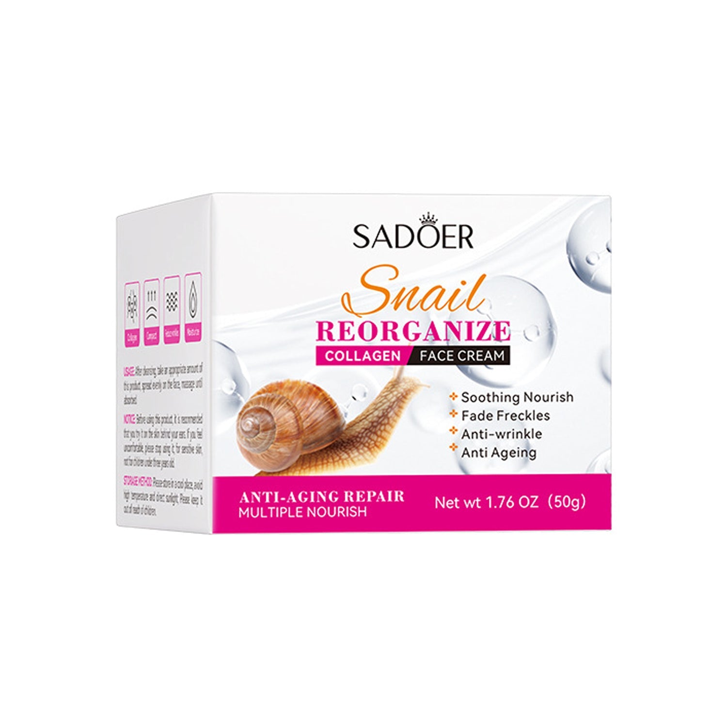 Sadoer Snail Reorganize Collagen Face Cream - 50g
