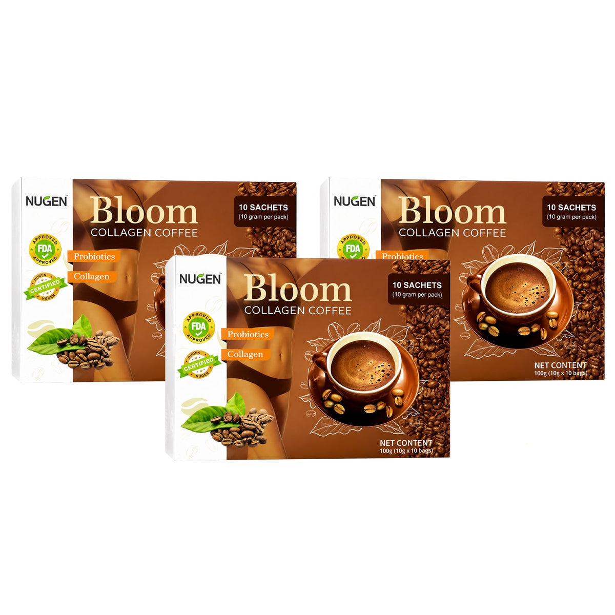 Nugen Bloom Collagen Coffee - 100g (2+1) Offer
