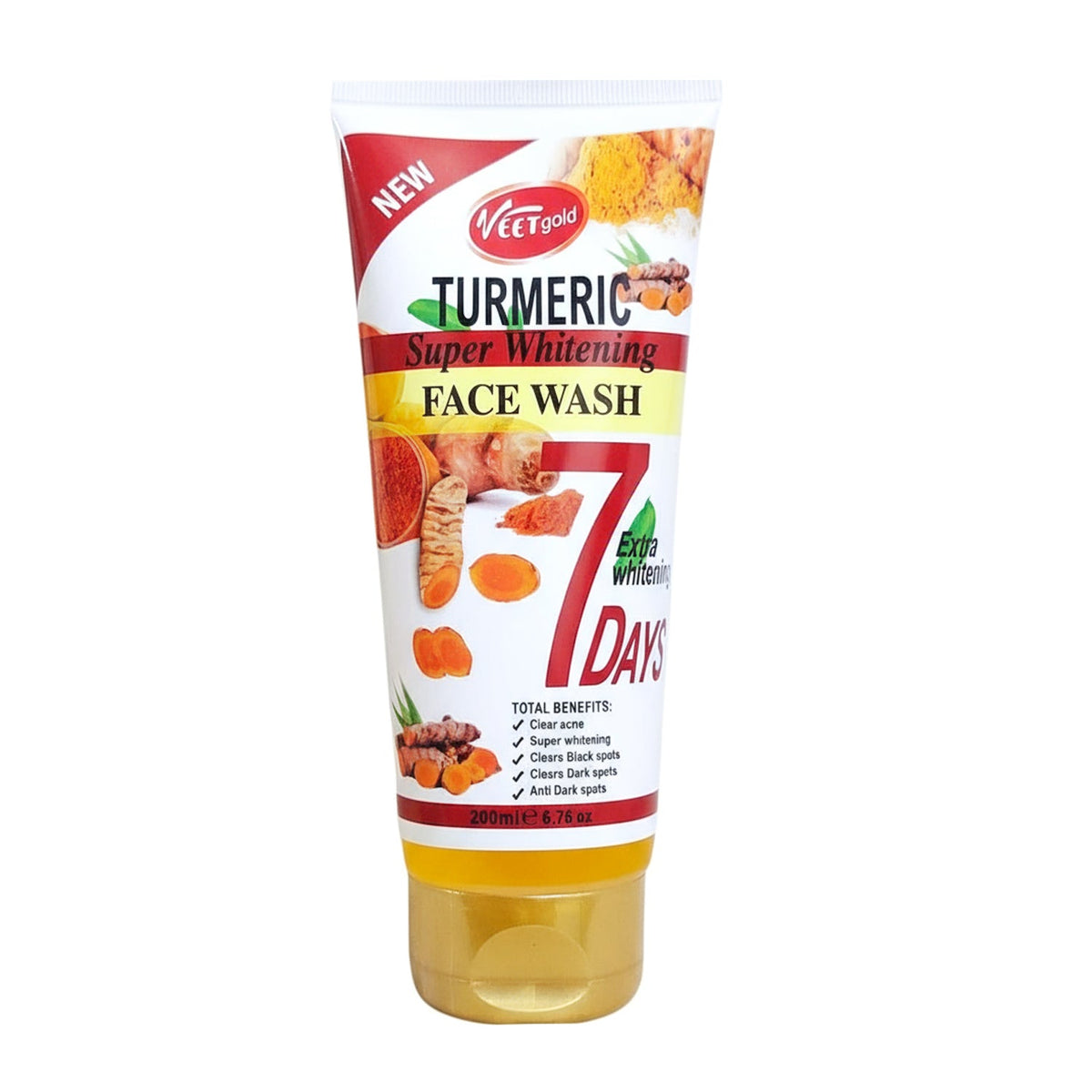 Veet Gold Turmeric Super Brightening Face Wash - 200ml