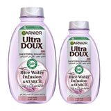 Garnier Ultra Doux Rice Water Smoothing Shampoo - 600ml+400ml
