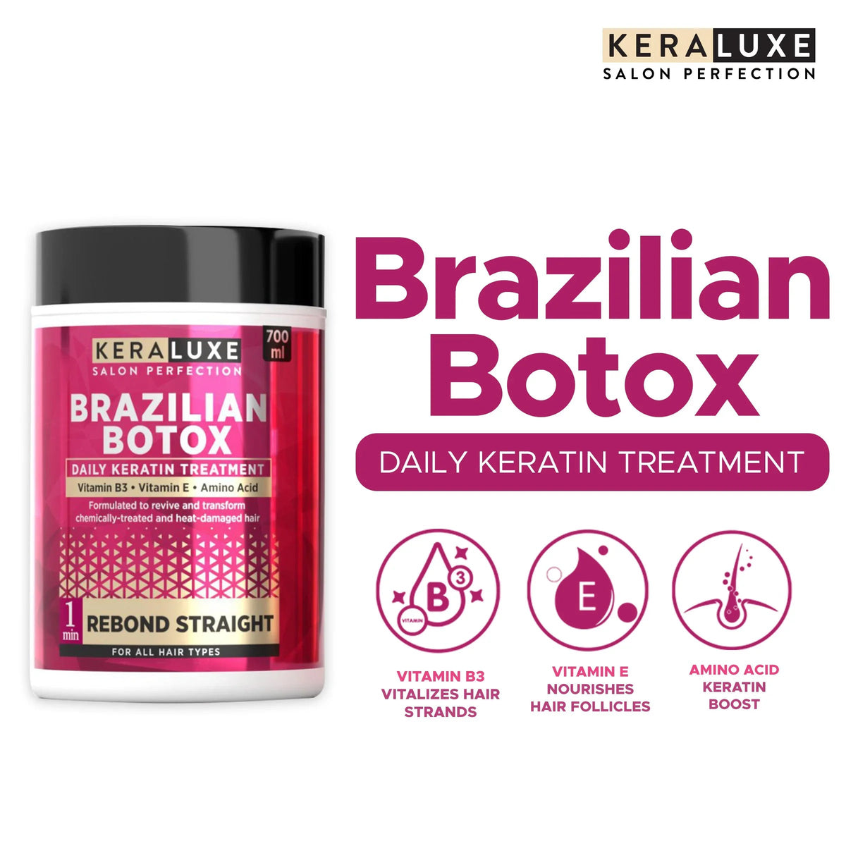 Kera Luxe Brazilian Botox Daily Keratin Treatment - 700ml