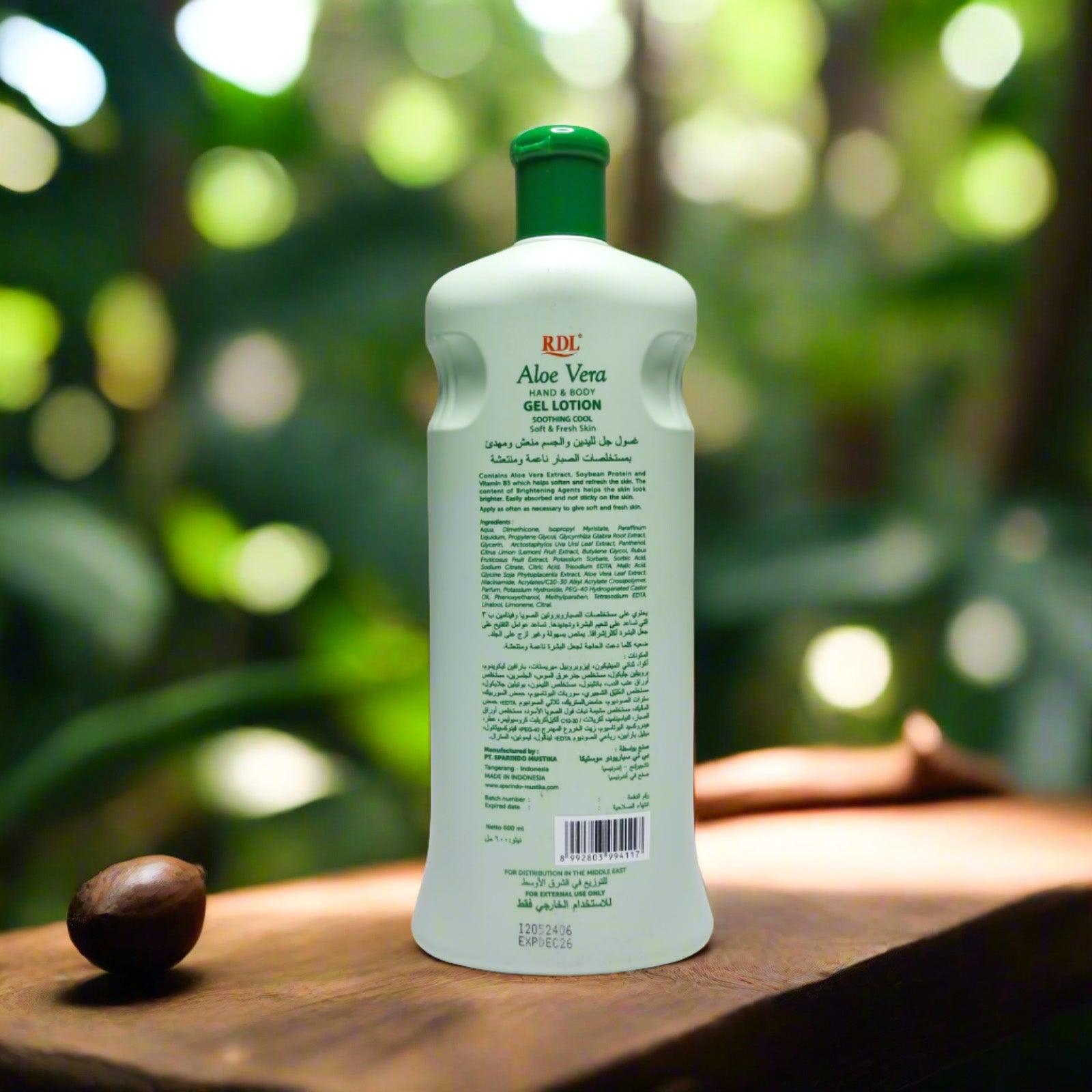 RDL Aloe Vera Extract Hand & Body Gel Lotion - 600ml