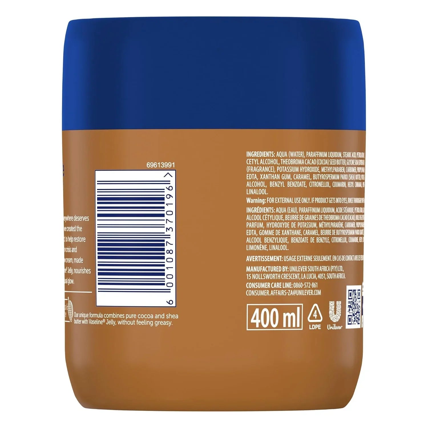 Vaseline Intensive Care Cocoa Glow Body Cream - 400ml