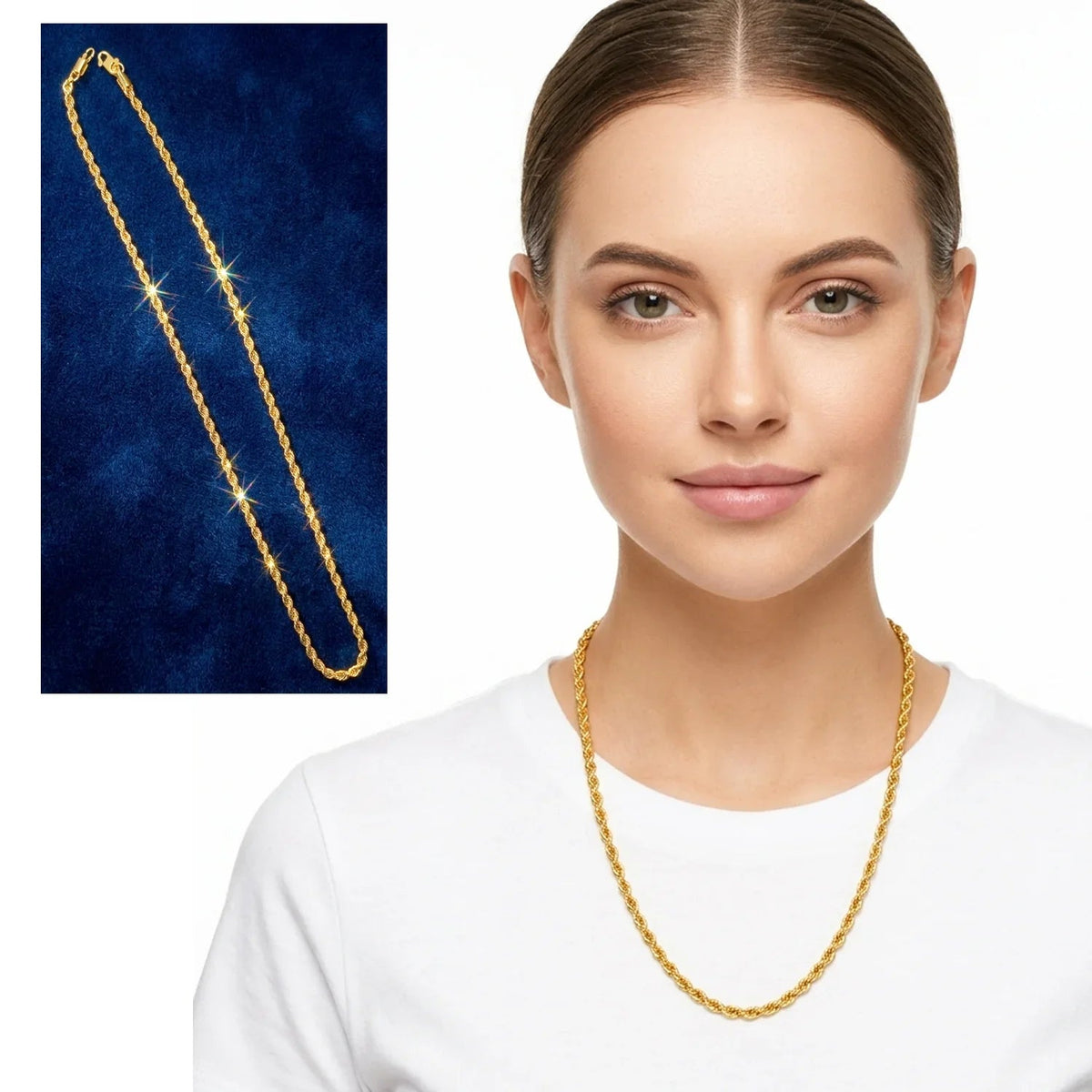 سلسلة ذهبية نسائية عالية الجودة من الفولاذ المقاوم للصدأ GC-01