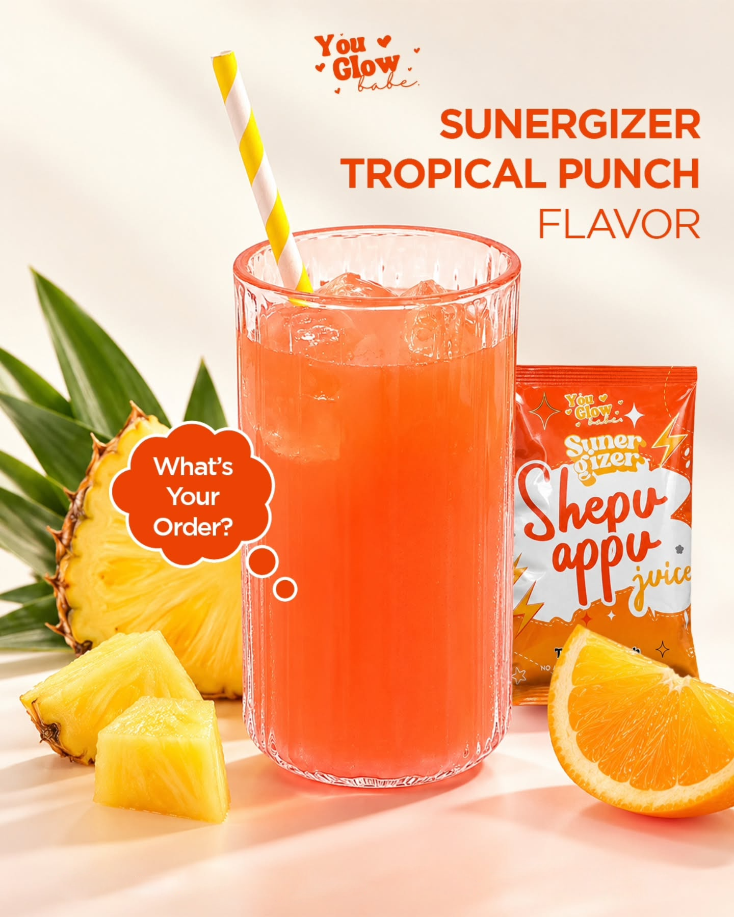 You Glow Babe Shepu Appu Juice Drink Super Gizer - 15g × 10 Sachets