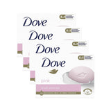 Dove Pink Soft & Smooth Skin Soap Bar - 4 x 135g