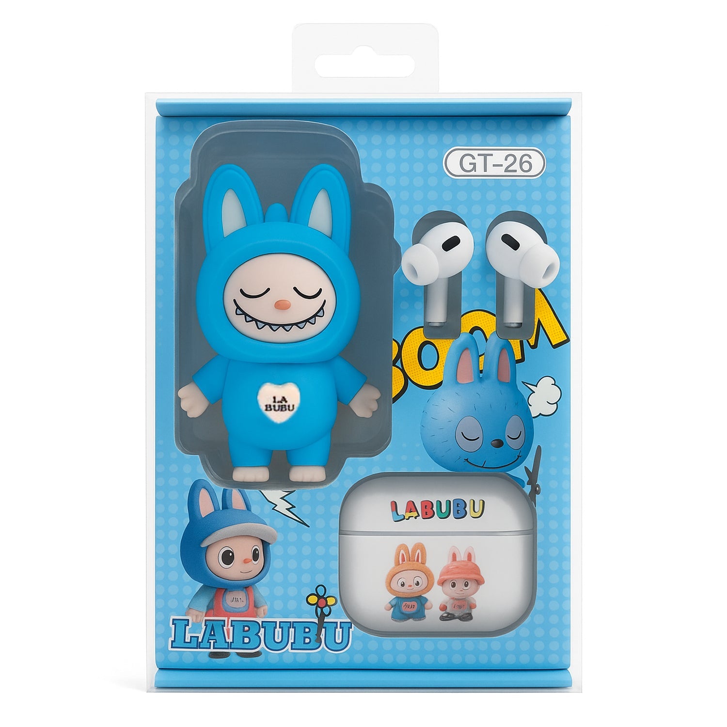 Labubu Wireless Earbuds With Face Changing Toy GT-26