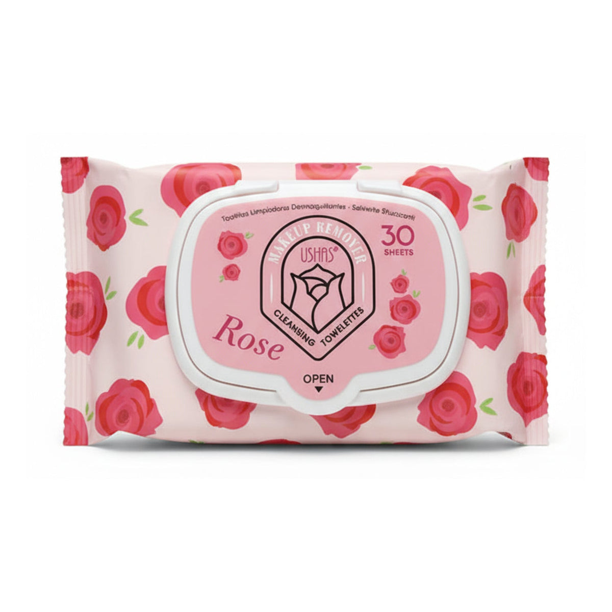 Ushas Rose Makeup Remover Cleansing Towelettes - 30s