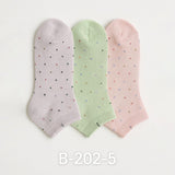 Soft Elastic Ankle Socks - 3 Pairs B-202-5