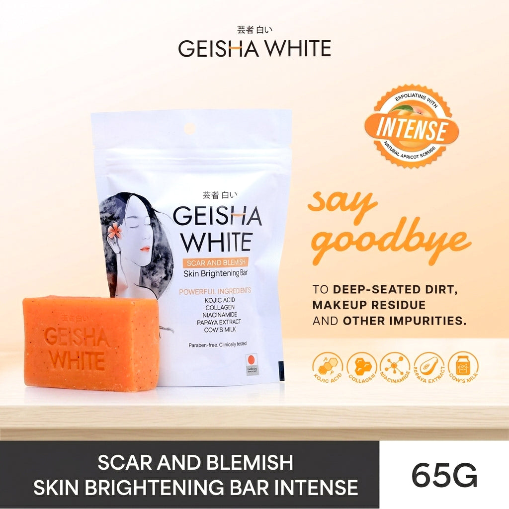 Geisha White Intense Scar & Blemish Skin Brightening Soap - 65g