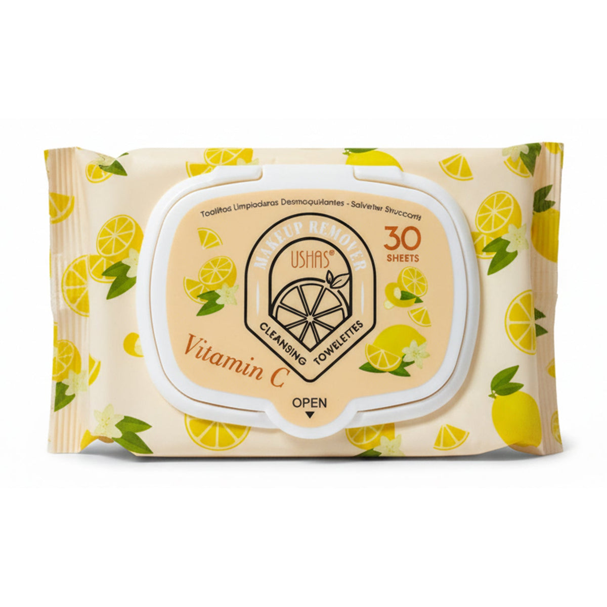 Ushas Vitamin C Makeup Remover Cleansing Towelettes - 30s