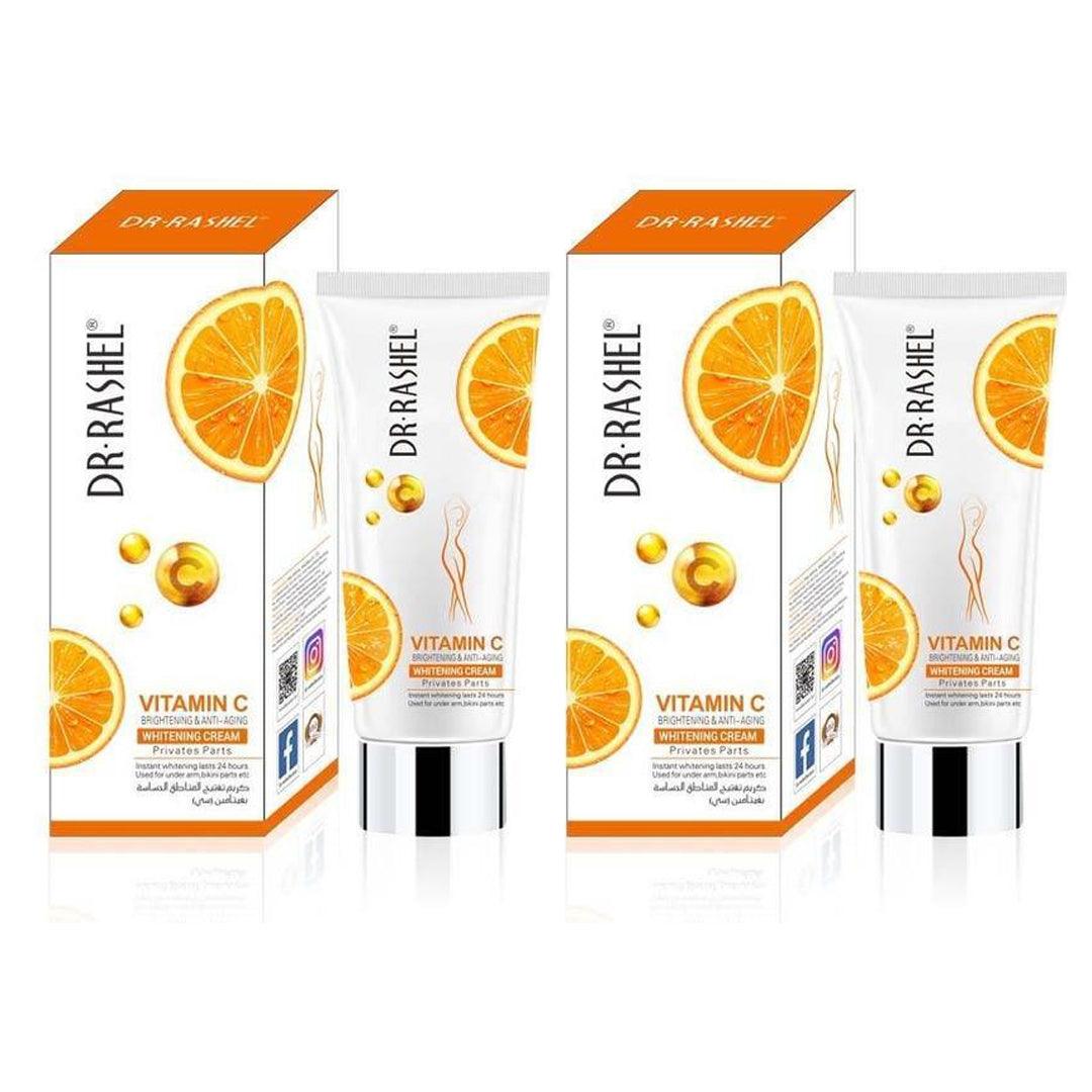 Dr.Rashel Vitamin C Brightening Anti Aging Whitening Cream For Private Parts - 80g×2Pcs (Offer)