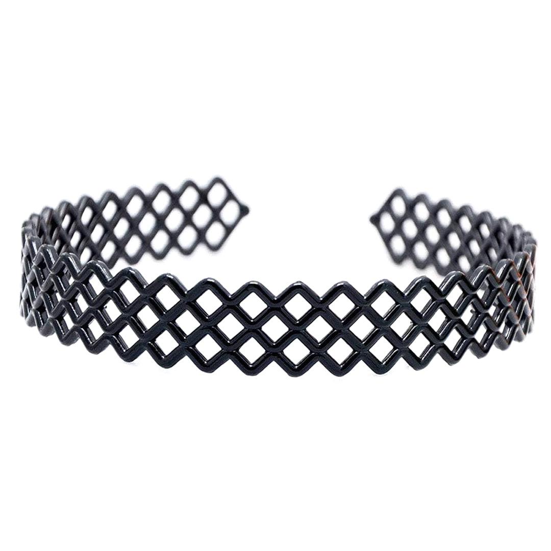 Non-Slip Pattern Design Headbands Black Color - 1 Pcs (KT-220A-424)