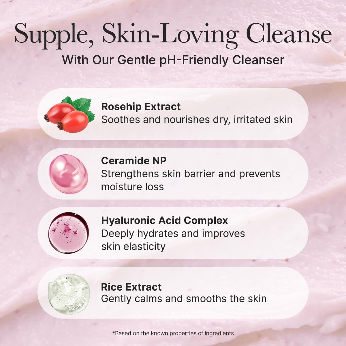 Arencia Rosehip Mild pH Balancing Rice Cake Cleanser - 150g