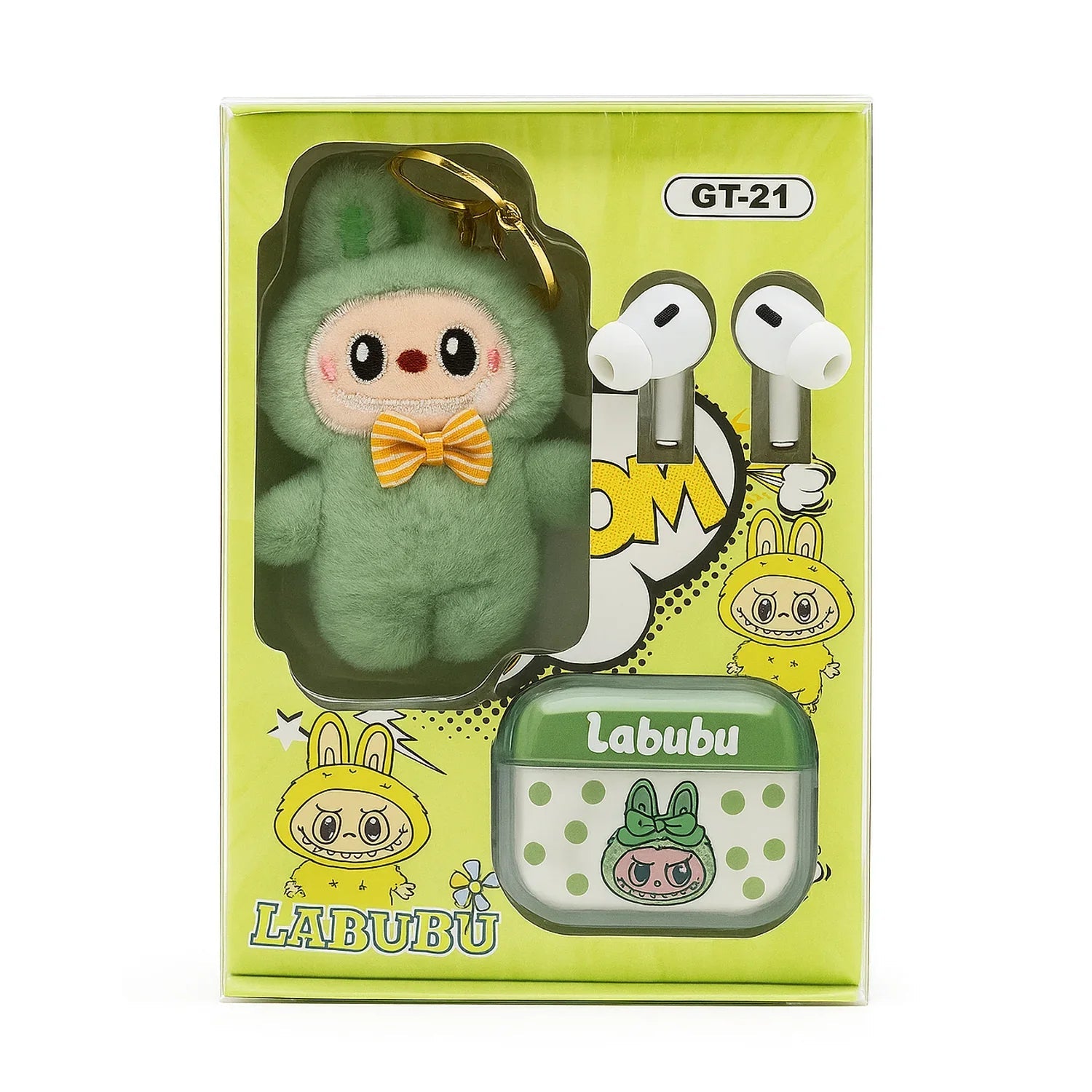 Labubu Wireless Earbuds With Cute Cartoon Stuffed Case GT-21