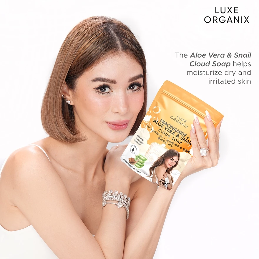 Luxe Organix Aloe Vera & Snail Moisturizing Cloud Soap - 180g