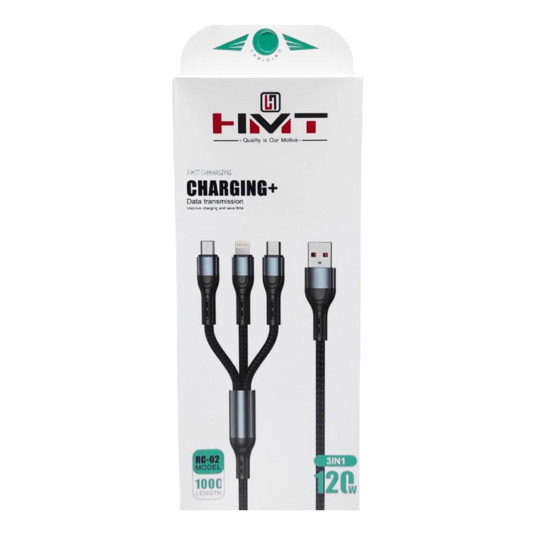 كابل شحن سريع 3 في 1 من HMT بقوة 120 واط RC-02