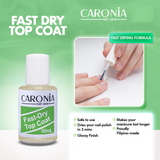 Caronia Nail Care Fast-Dry Top Coat - 30ml