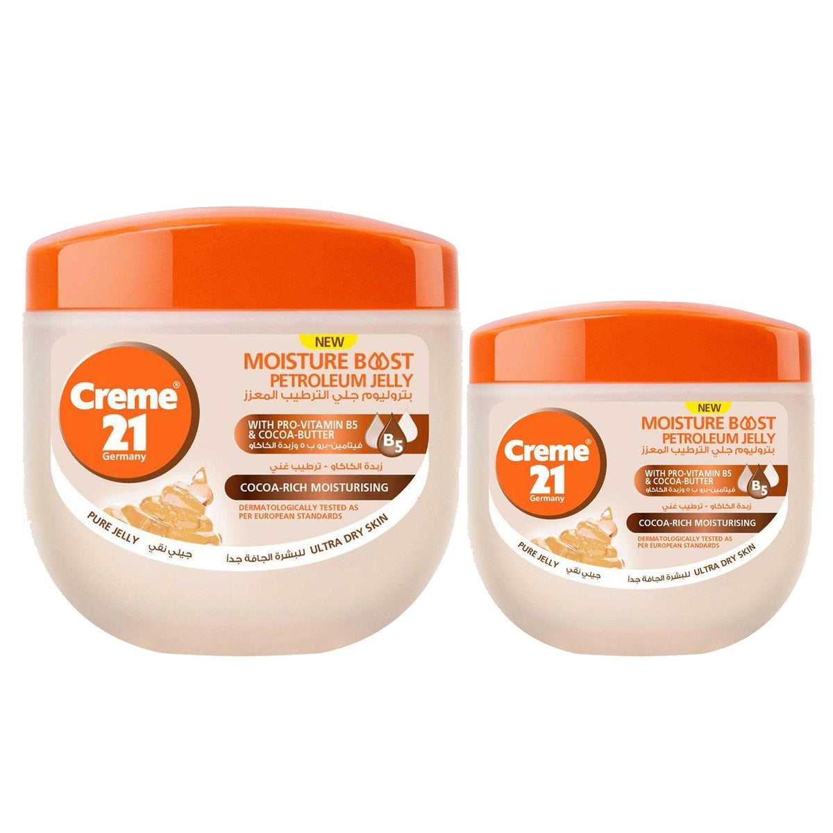 Creme 21 Cocoa-Rich Moisturizing Petroleum Jelly - 300ml + 100ml