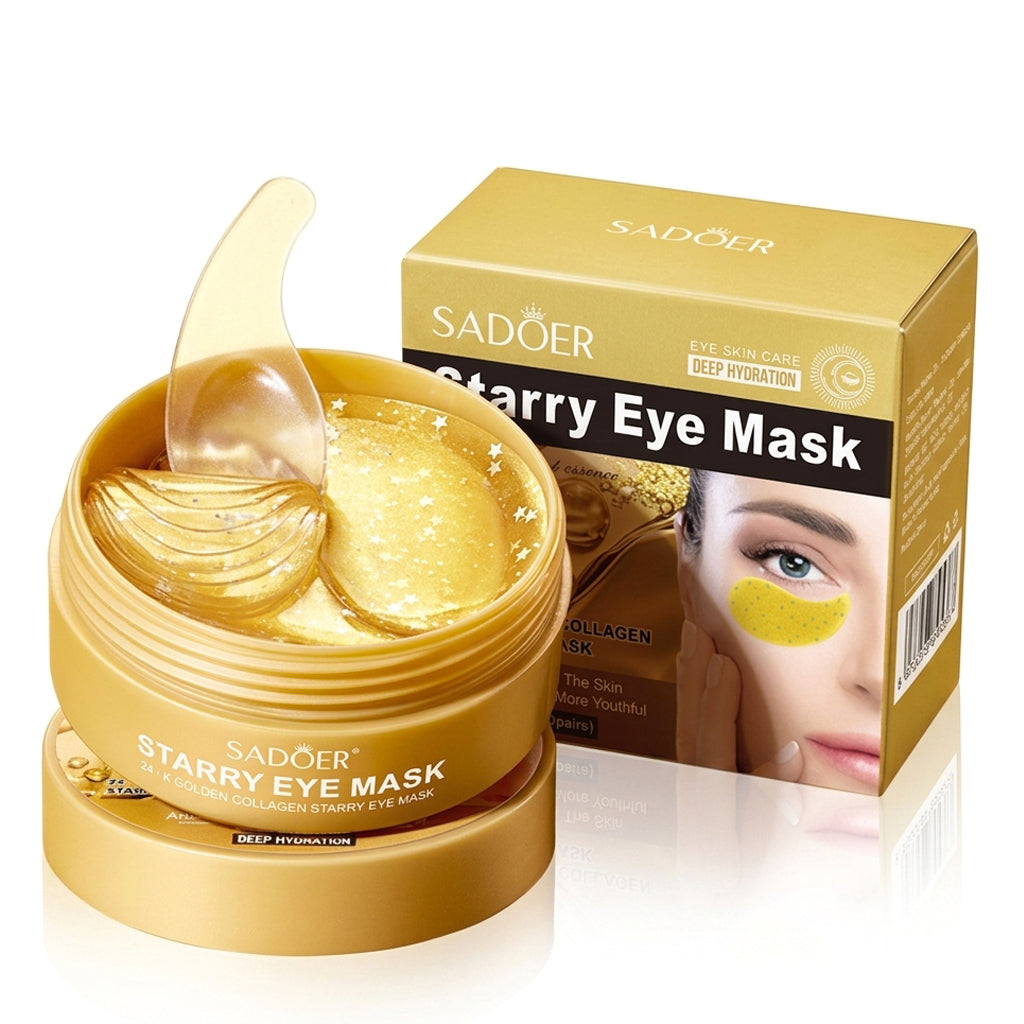 Sadoer 24K Golden Collagen Starry Eye Mask - 80g (60Pcs)