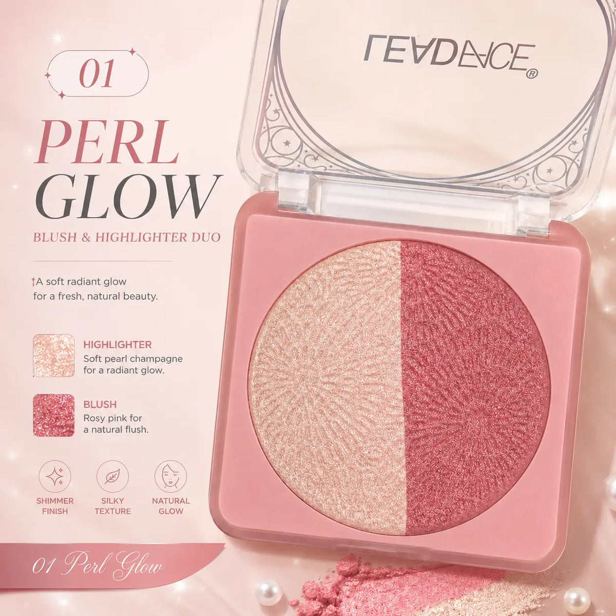 Lead Face 2 in 1 Baked Blush Highlighter - 9g