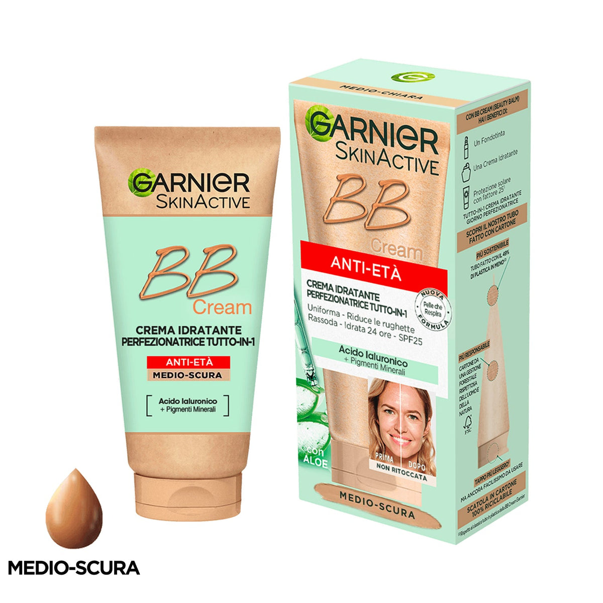 Garnier Anti-Aging BB Cream Medium Dark SPF 25 - 50ml