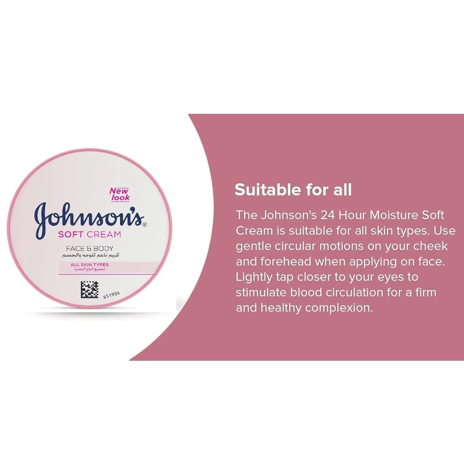 Johnson’s 24 Hour Moisture Soft Cream Face & Body - 200ml