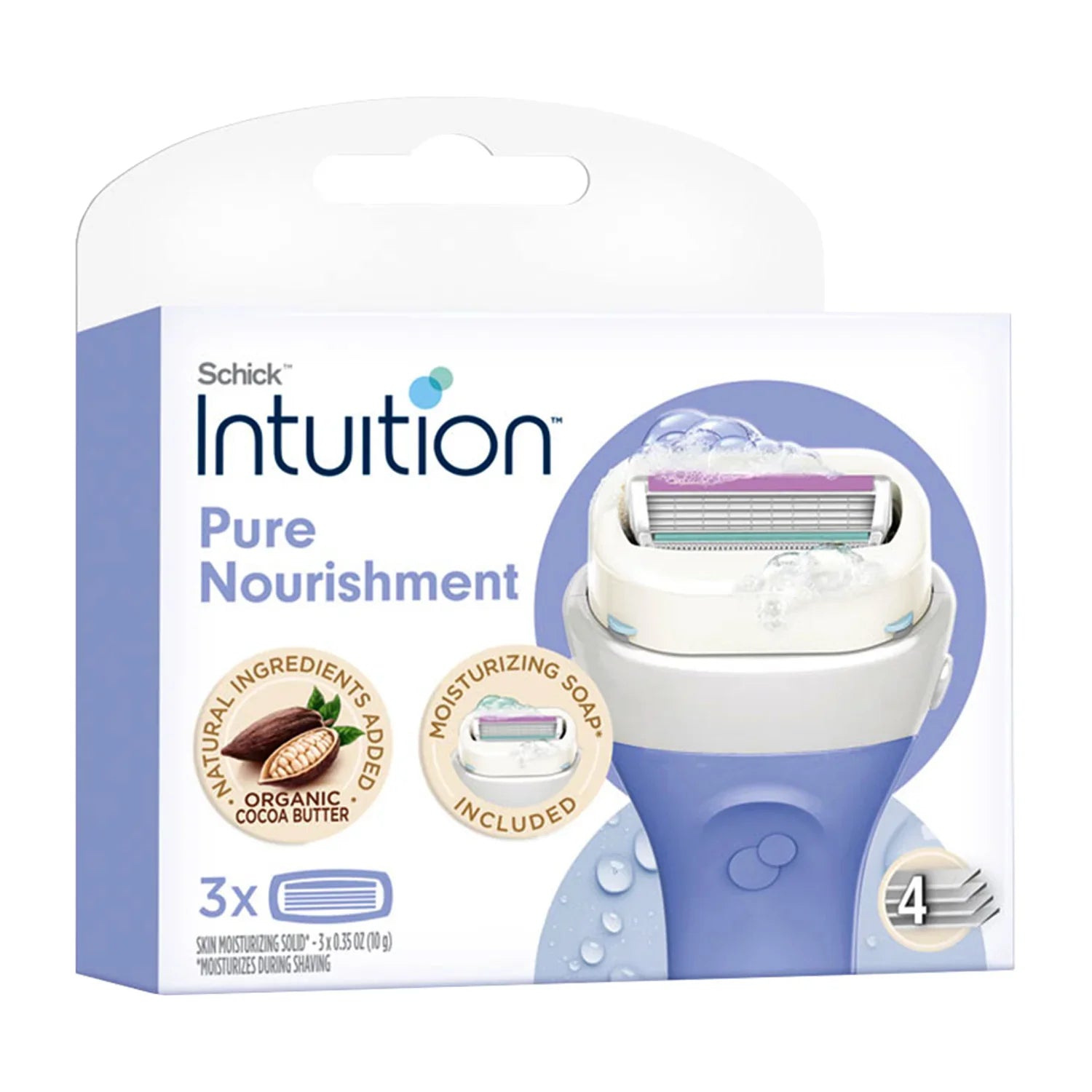 Intuitionh Razor Schick Intuition Pure Nourishment Razor With Refills – Moon Kuwait