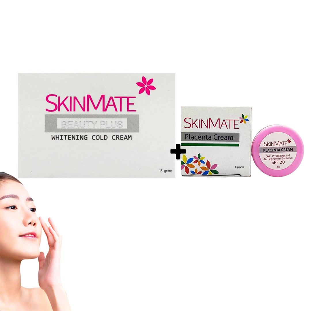 SkinMate Beauty Plus Whitening Cold Cream + Placenta Cream - 15g + 8g