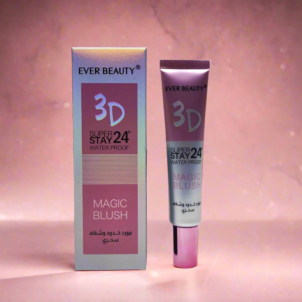 أحمر خدود 3D Super Stay مقاوم للماء من Ever Beauty - 30 مل