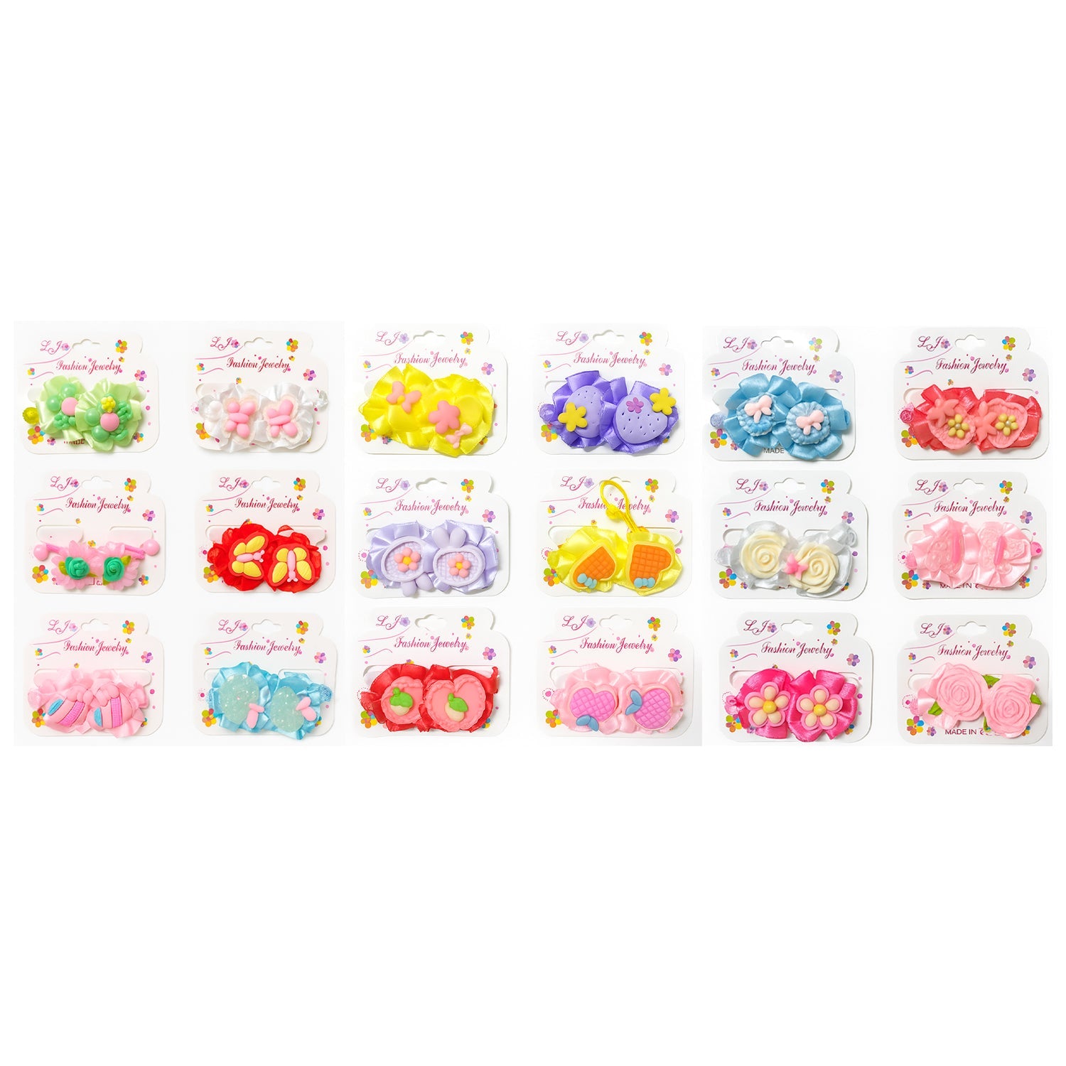 Fashion Jewelry Floral Hair Band Set Assorted - 6 Pcs