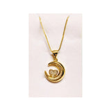 Unique Design Golden Stainless Steel Necklace with pendant - FJ4222