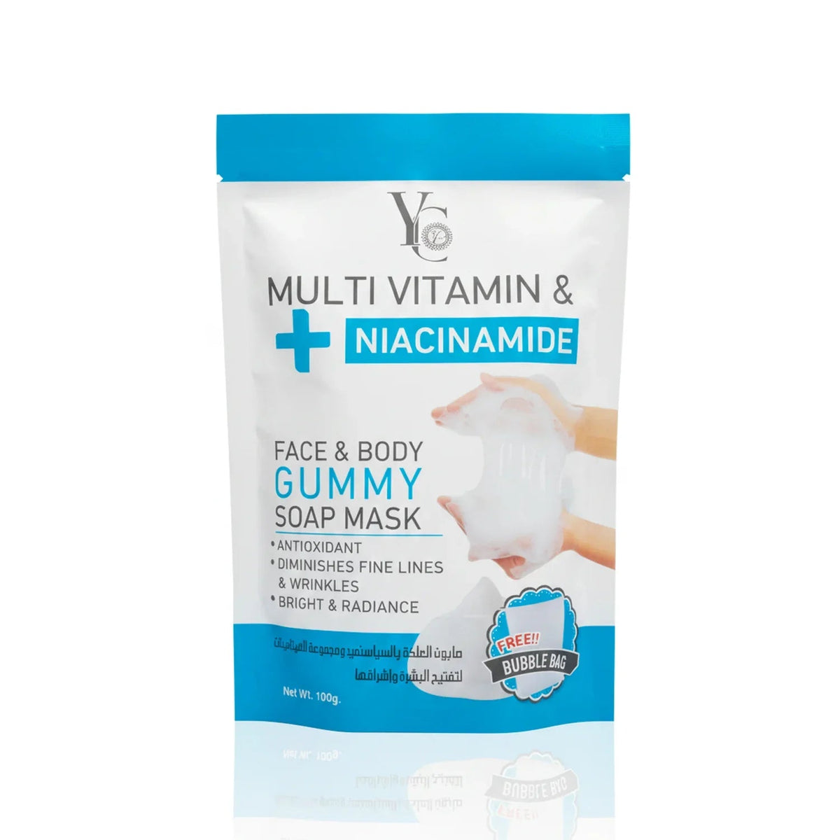 YC Multi Vitamin & Niacinamide Face & Body Gummy Soap Mask - 100g