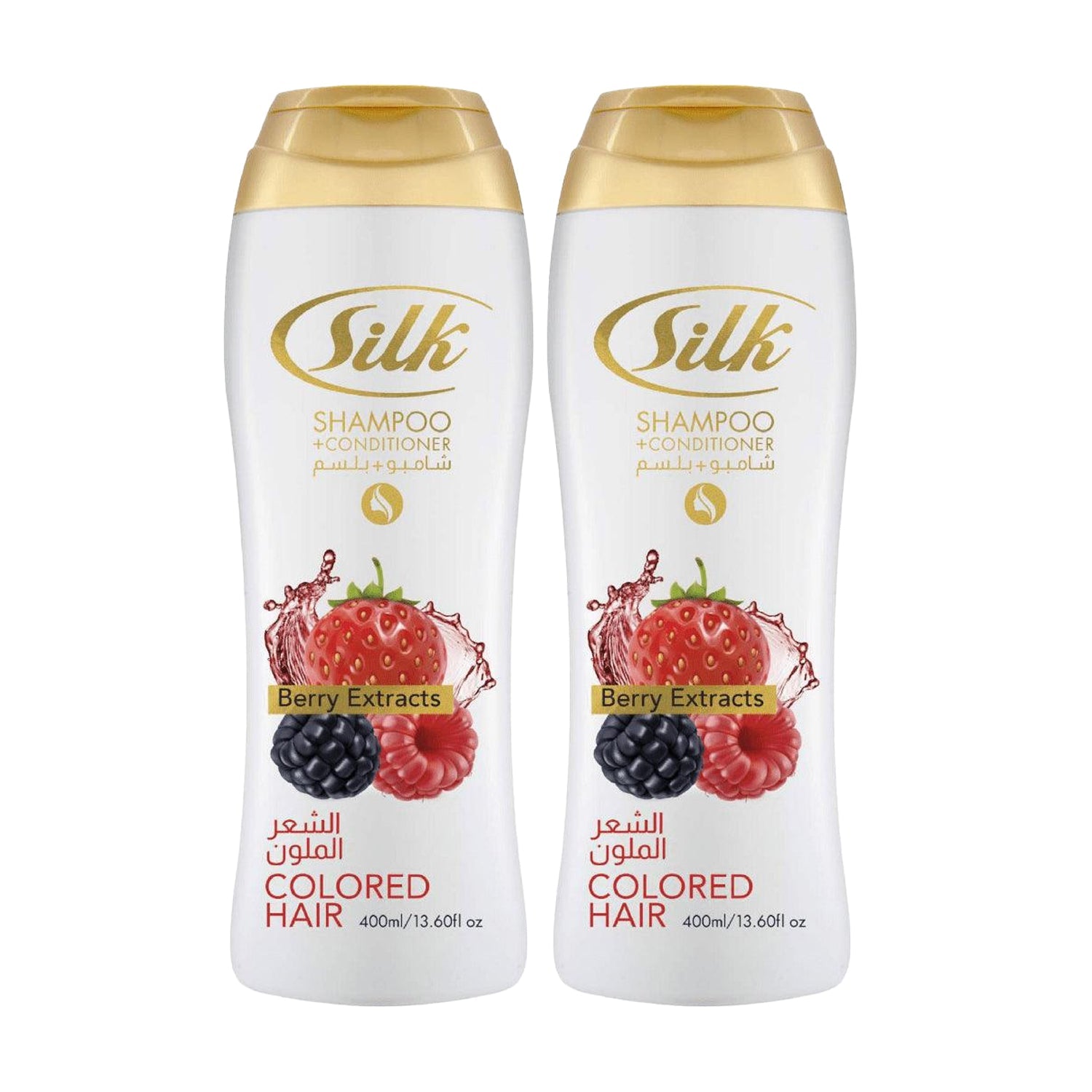 Silk Berry Extracts Shampoo + Conditioner For Colored Hair - 400ml × 2 Pcs (Offer)