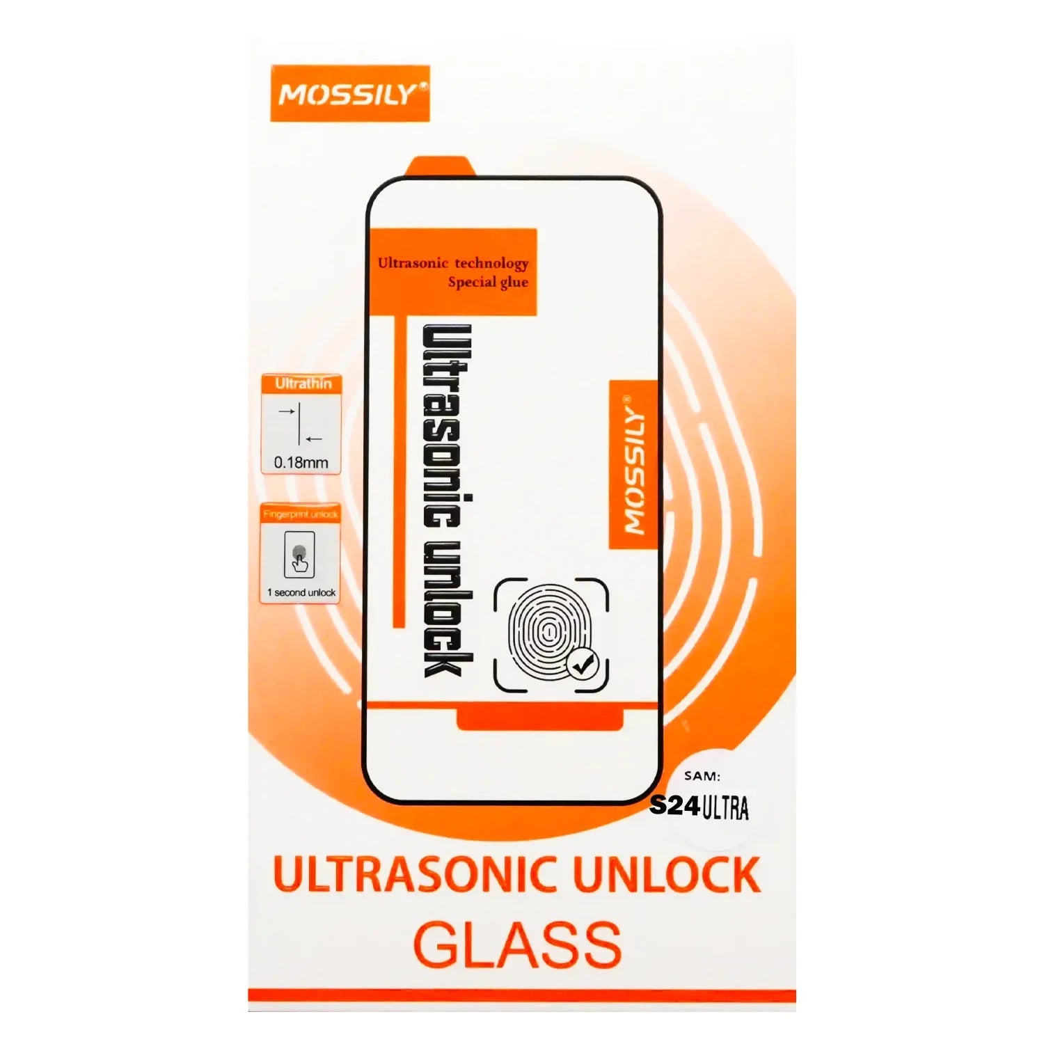 Samsung S24 Ultra Mossily Ultrasonic Unlock Tempered Glass