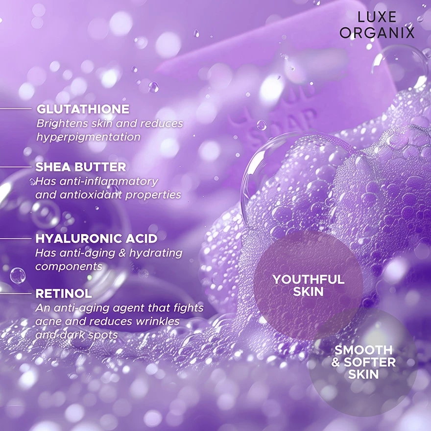 Luxe Organix Niacinamide + Retinol Cloud Soap - 180g