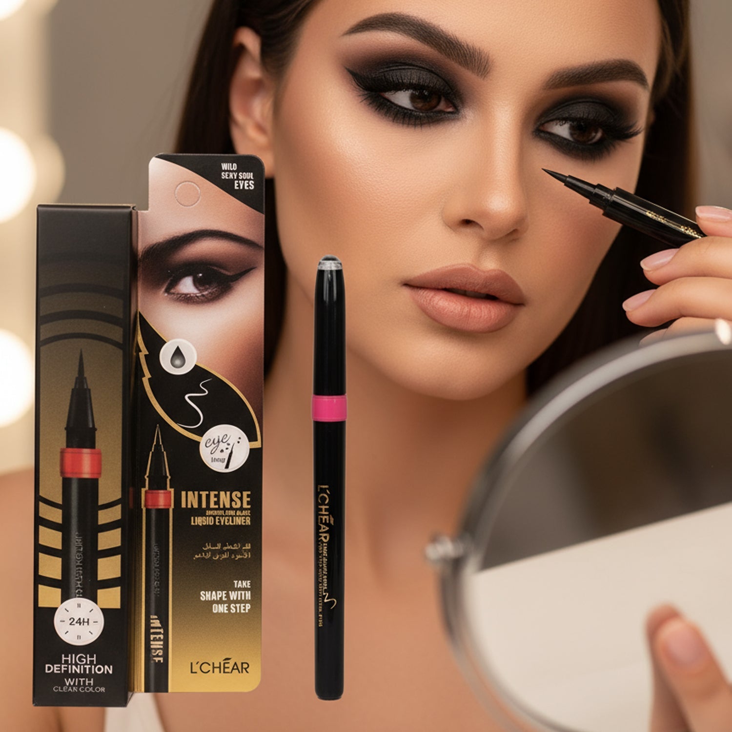 L'Chear Smooth Cool Black Liquid Eyeliner - 1g