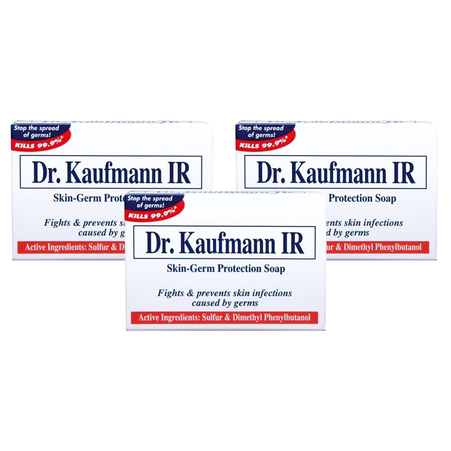 Dr. Kaufmann IR Skin-Germ Protection Sulfur Soap - 80g × 3 Pcs