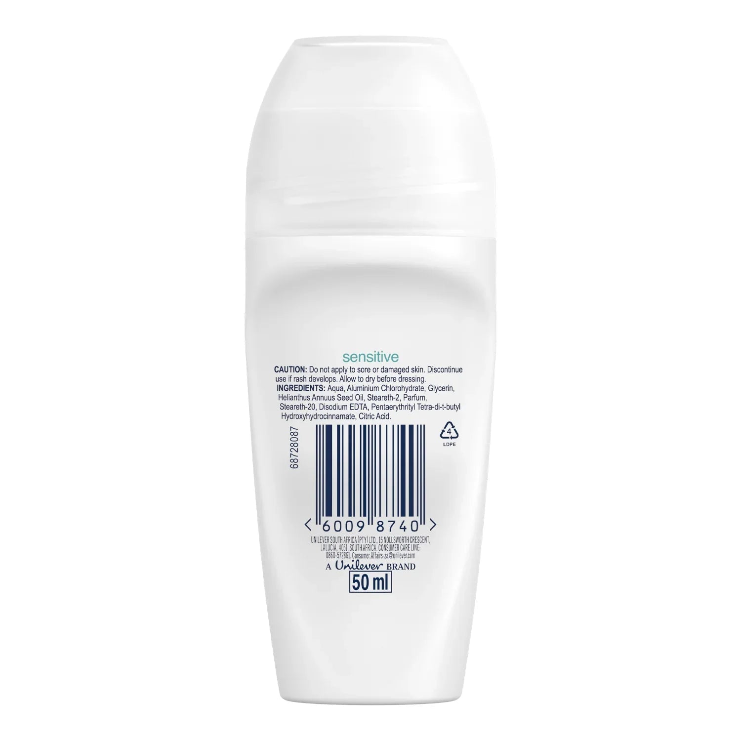 Dove Sensitive Roll-on Anti-Perspirant Deodorant - 50ml