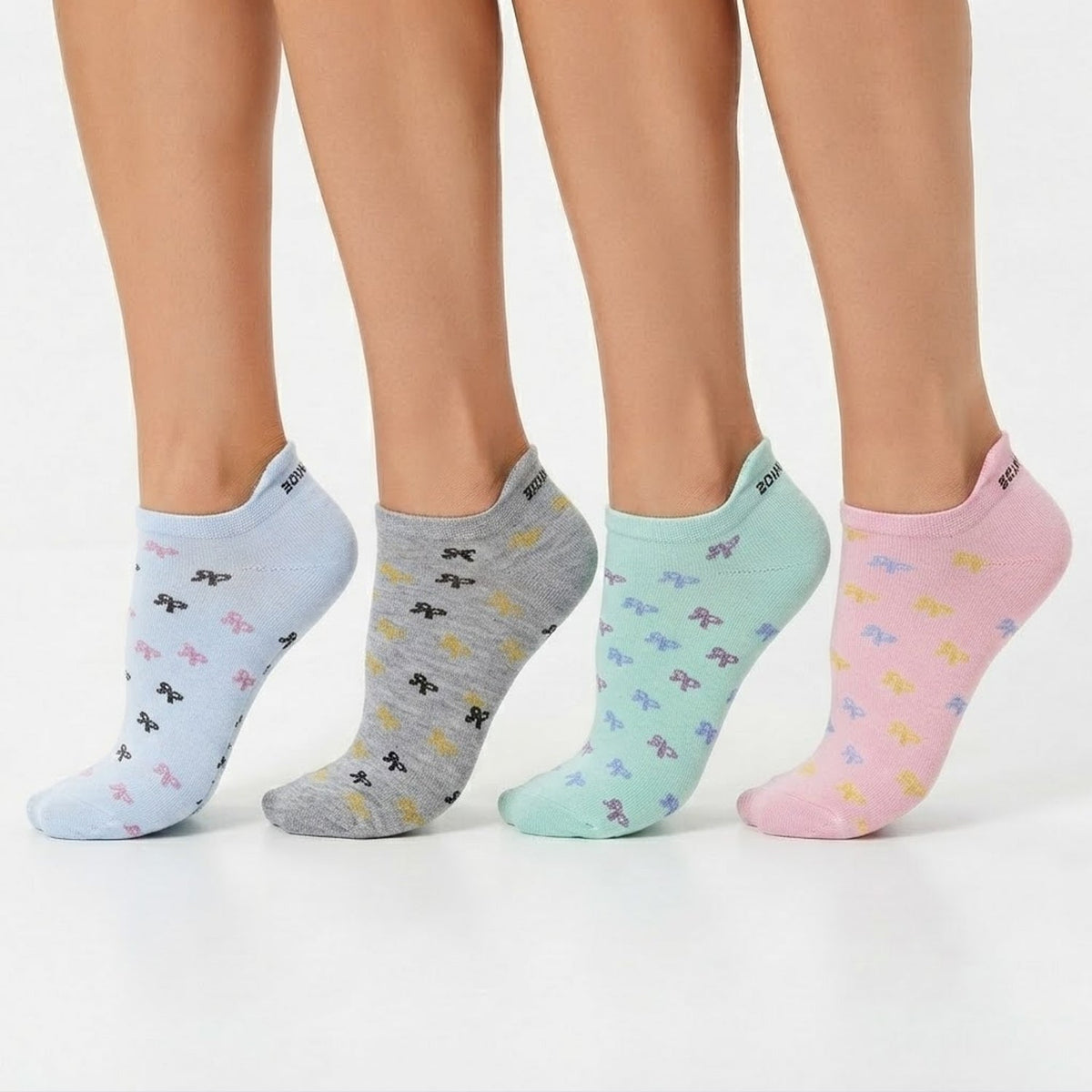 Women's Fashion Cotton Ankle Socks - 3 Pairs KK#2 (K-4-4)